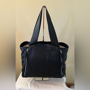 Vince Camuto Corah Large Tote, Black Pebbled Leather, NWT